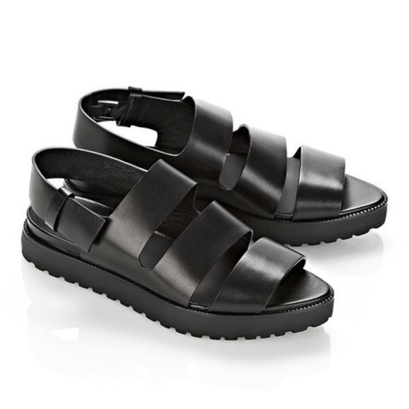 Alexander Wang Alisha calf leather flat form sandal - Picture 1 of 4